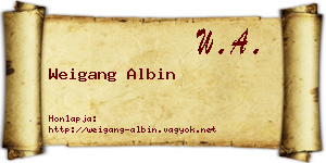 Weigang Albin névjegykártya